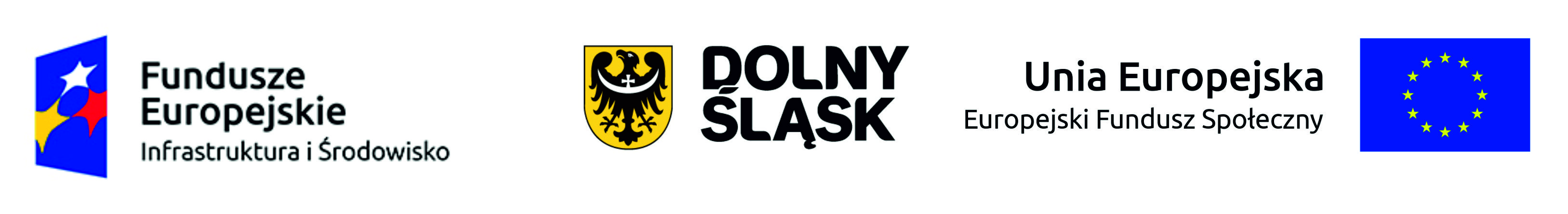 logotypy Fundusze Europejskie, Dolny Śląsk, Unia Europejska