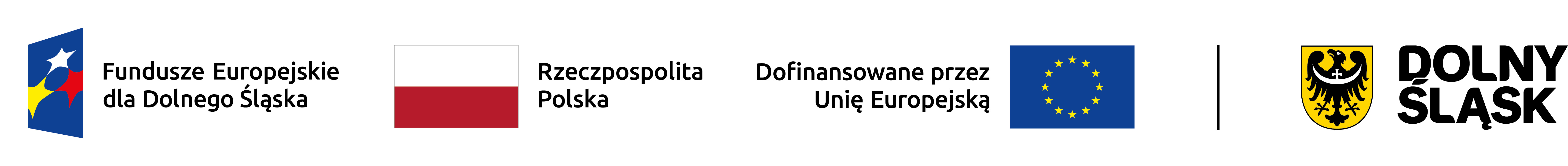 logotypy Fundusze Europejskie, Dolny Śląsk, Unia Europejska