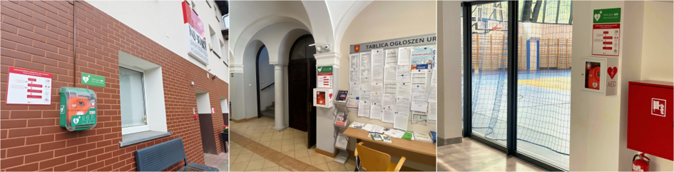 Defibrylatory zamontowane w obiektach użyteczności publicznej