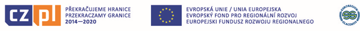 Logo Przekraczamy Granice i Flaga Unii Europejskiej